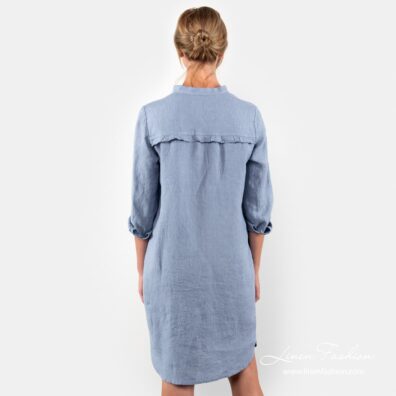 SIGA light blue dress of 100% linen.