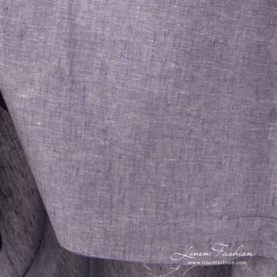 Melange linen fabric in purple.