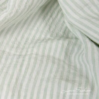 Striped wide 100% linen fabric.