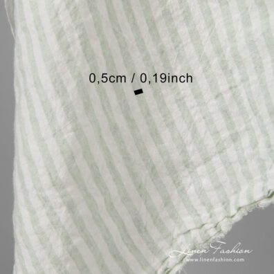 Washed wide linen fabric with stripes.