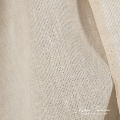 Linen fabric in diagonal pattern.