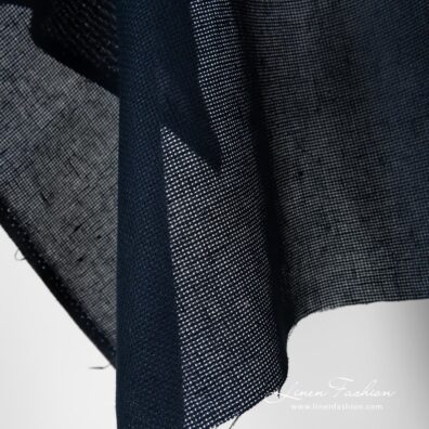 100% linen fabric in navy color.