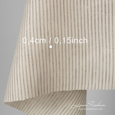 100% linen fabric in beige color.