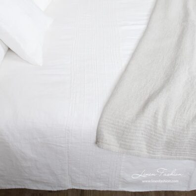 100% linen fabric bed linen.