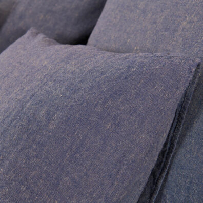 Blue grey pillowcase.