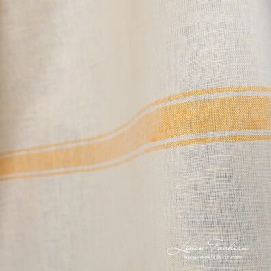 Striped cream colour fabric.
