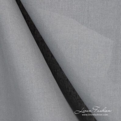 Bluish grey linen fabric.