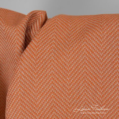 Linen cotton fabric in orange.