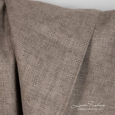 Undyed linen fabric openweave pattern