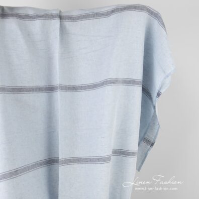 Linen cotton blueish fabric