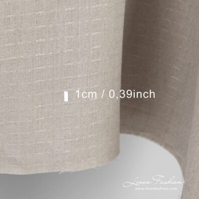 Natural linen fabric dash size