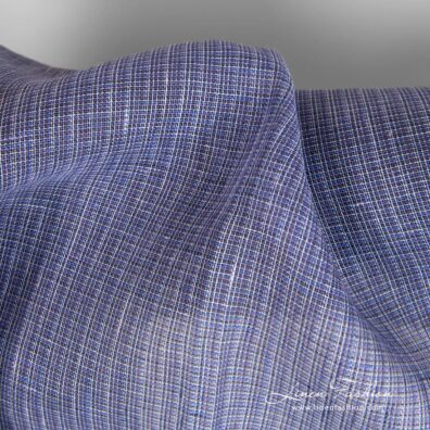 Haze linen fabric in checks
