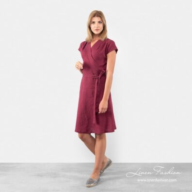 Cherry linen dress full size