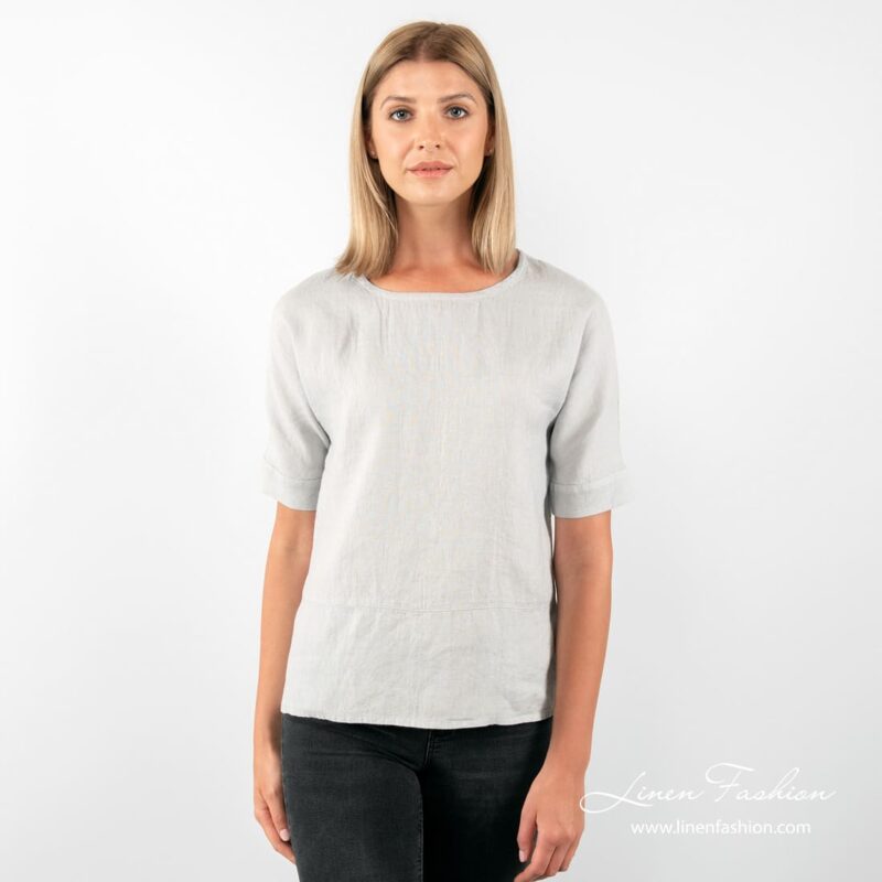 IBIZA grey linen blouse