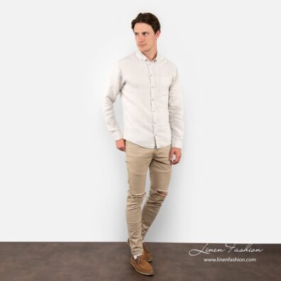 SIR natural color linen shirt full size