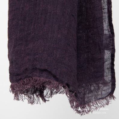 Eggplant melange scarf fringes