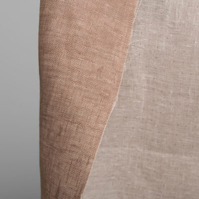 Double-sided light brown linen fabric