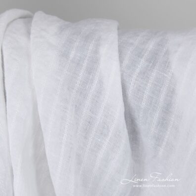 Striped linen fabric, washed