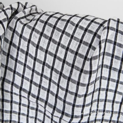 Linen fabric in checks, high quality