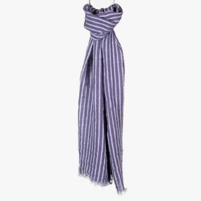 LINDA royal violet linen shawl