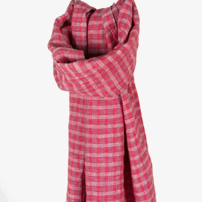 VEGA red linen shawl
