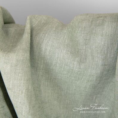 Greenish linen wide fabric