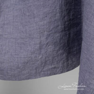 Violet linen fabric in melange, high quality