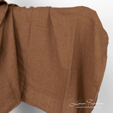 Striped linen fabric