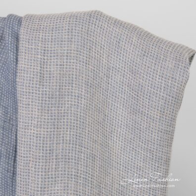 Bluish linen fabric, washed
