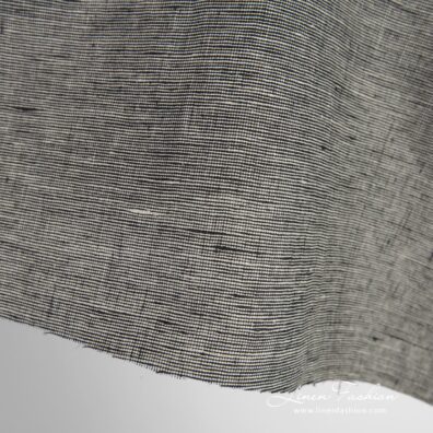 Greyish black linen fabric, high quality