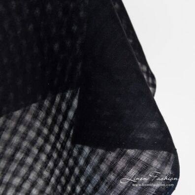 Black linen fabric