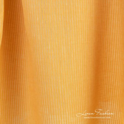 Yellow 100% linen fabric