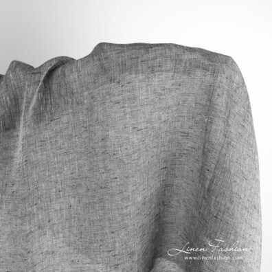 Linen fabric in black and white