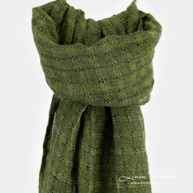 GALAXY green linen shawl