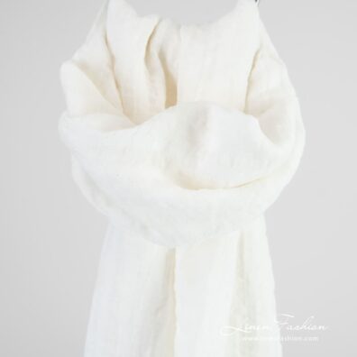 COPEN white linen shawl