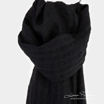 COPEN black linen shawl
