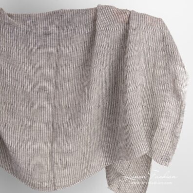Transparent brown linen fabric