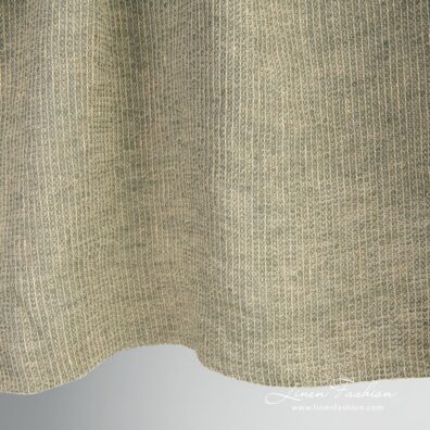 Yellow linen fabric in "waffle" check pattern