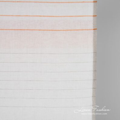 Linen cotton fabric with horizontal stripes