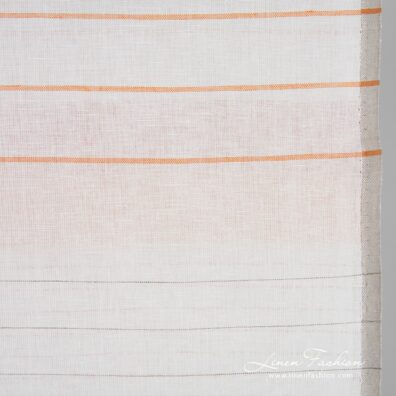 Linen cotton fabric with horizontal stripes, for kitchen towels