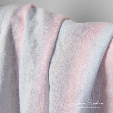 Multicolored linen fabric with lurex, perfect for clothes and home textile