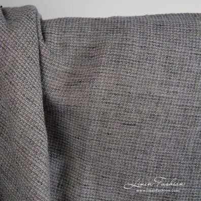 Wide linen cotton fabric in brown, specially washed to increase softness