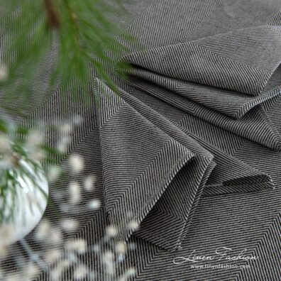 MINERAL grey linen cotton napkin