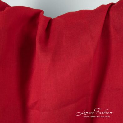 Red linen fabric, perfect for clothes and home textile