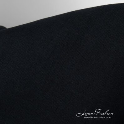 100% linen fabric in dark blue color