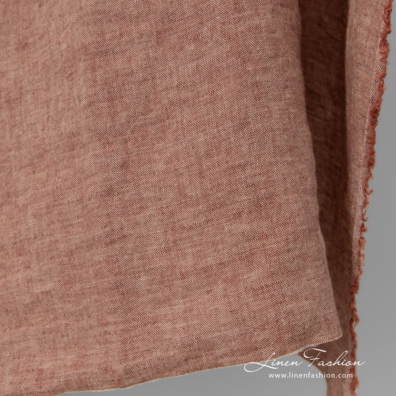 brown sand linen, plain weave.