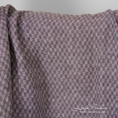 violet linen chess fabric, checks.