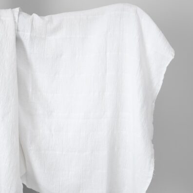 linen cotton white waffle, washed.