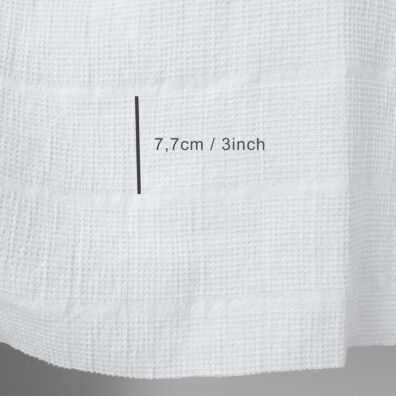 linen cotton white waffle, classic design.