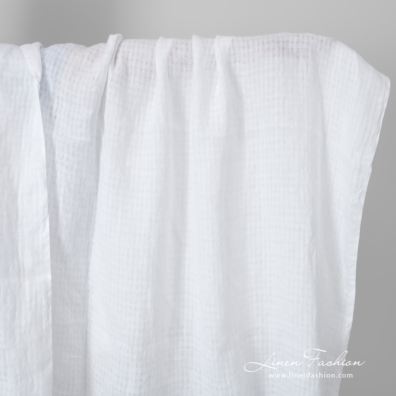 white linen transparent checks, washed.
